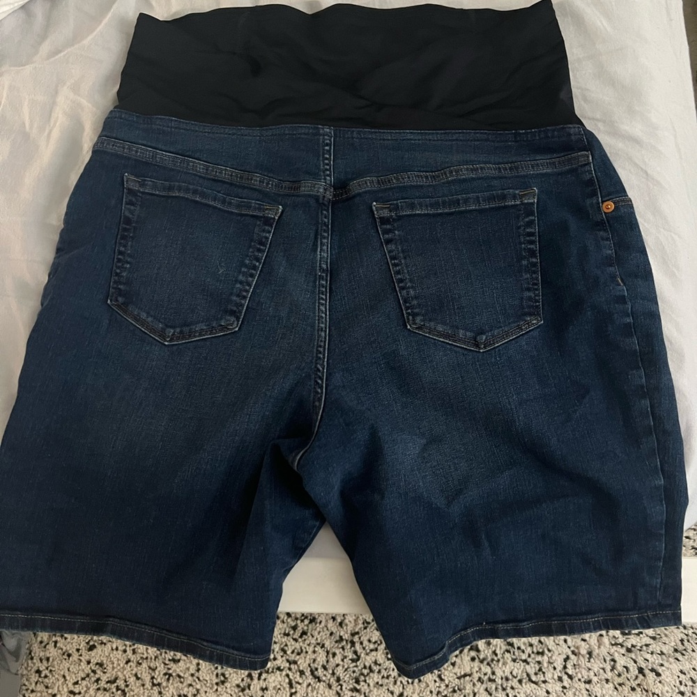 Isabel Maternity by Ingrid & Isabel Dark Blue Denim Shorts